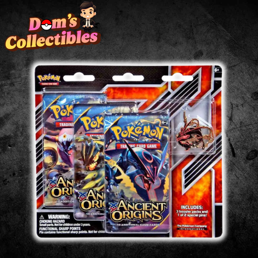 XY Ancient Origins Shiny Mega Rayquaza Pin Collection [3 Booster Packs & Pin]